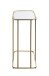Beistelltisch >24741< in gold, Metall, Sicherheitsglas 5 mm - 45x65x30cm (BxHxT)