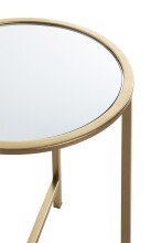 Beistelltisch >24742< in gold, Metall, Spiegel 5 mm - 53x39cm (HxD)