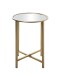 Beistelltisch >24742< in gold, Metall, Spiegel 5 mm - 53x39cm (HxD)