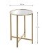 Beistelltisch >24742< in gold, Metall, Spiegel 5 mm - 53x39cm (HxD)