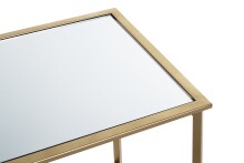 Beistelltisch >24743< in gold, Metall, Spiegel 5 mm - 39x53x39cm (BxHxT)