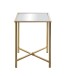 Beistelltisch >24743< in gold, Metall, Spiegel 5 mm - 39x53x39cm (BxHxT)
