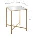 Beistelltisch >24743< in gold, Metall, Spiegel 5 mm - 39x53x39cm (BxHxT)