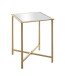 Beistelltisch >24743< in gold, Metall, Spiegel 5 mm - 39x53x39cm (BxHxT)