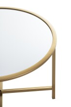 Beistelltisch >24744< in gold, Metall, Spiegel 5 mm - 45x60cm (HxD)