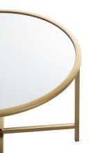 Beistelltisch >24744< in gold, Metall, Spiegel 5 mm - 45x60cm (HxD)