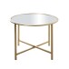 Beistelltisch >24744< in gold, Metall, Spiegel 5 mm - 45x60cm (HxD)
