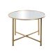 Beistelltisch >24744< in gold, Metall, Spiegel 5 mm - 45x60cm (HxD)
