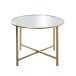 Beistelltisch >24744< in gold, Metall, Spiegel 5 mm - 45x60cm (HxD)