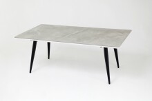 Couchtisch >2120-38< in Keramik Hochglanz grau Marmoriert - 110x42x60 (BxHxT)