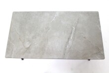 Couchtisch >2120-38< in Keramik Hochglanz grau Marmoriert - 110x42x60 (BxHxT)