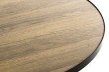 Beistelltisch >24865< in schwarz-eiche, MDF, Metall - 52x50cm (HxD)