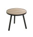 Beistelltisch >24866< in schwarz-eiche, MDF, Metall - 36x40cm (HxD)