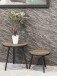 Beistelltisch >24866< in schwarz-eiche, MDF, Metall - 36x40cm (HxD)