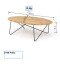 Couchtisch >2130< in Eiche Massiv, Gestell Eisen Schwarz - 120x36x60cm (BxHxT)