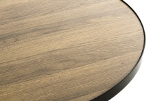 Beistelltisch >24867< in schwarz-eiche, MDF, Metall - 48x60cm (HxD)