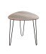 Beistelltisch >24868< in schwarz-eiche, MDF, Metall - 48x48x48cm (BxHxT)