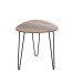 Beistelltisch >24869< in schwarz-eiche, MDF, Metall - 40x43x40cm (BxHxT)