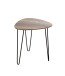 Beistelltisch >24869< in schwarz-eiche, MDF, Metall - 40x43x40cm (BxHxT)