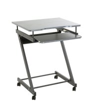 Computertisch >24889< in anthrazit, MDF, Metall -...