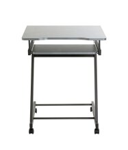 Computertisch >24889< in anthrazit, MDF, Metall - 60x75x49cm (BxHxT)