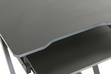 Computertisch >24889< in anthrazit, MDF, Metall - 60x75x49cm (BxHxT)