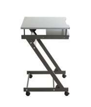 Computertisch >24889< in anthrazit, MDF, Metall - 60x75x49cm (BxHxT)