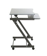Computertisch >24889< in anthrazit, MDF, Metall - 60x75x49cm (BxHxT)