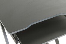 Computertisch >24889< in anthrazit, MDF, Metall - 60x75x49cm (BxHxT)