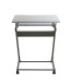 Computertisch >24889< in anthrazit, MDF, Metall - 60x75x49cm (BxHxT)