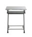 Computertisch >24889< in anthrazit, MDF, Metall - 60x75x49cm (BxHxT)