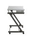 Computertisch >24889< in anthrazit, MDF, Metall - 60x75x49cm (BxHxT)