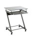 Computertisch >24889< in anthrazit, MDF, Metall - 60x75x49cm (BxHxT)