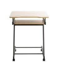 Computertisch >24989< in anthrazit-eiche, MDF, Metall - 60x75x49cm (BxHxT)