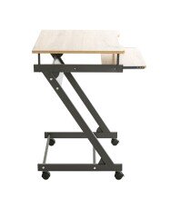 Computertisch >24989< in anthrazit-eiche, MDF, Metall - 60x75x49cm (BxHxT)