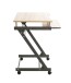 Computertisch >24989< in anthrazit-eiche, MDF, Metall - 60x75x49cm (BxHxT)