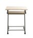 Computertisch >24989< in anthrazit-eiche, MDF, Metall - 60x75x49cm (BxHxT)