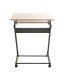 Computertisch >24989< in anthrazit-eiche, MDF, Metall - 60x75x49cm (BxHxT)