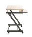 Computertisch >24989< in anthrazit-eiche, MDF, Metall - 60x75x49cm (BxHxT)