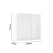 Drehtürenschrank >Modesty < in Kristallweißglas / alpinweiß - 226x210x54 (BxHxT)