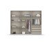 Drehtürenschrank >Modesty < in Kristallweißglas / alpinweiß - 271x210x54 (BxHxT)