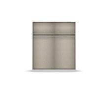 Drehtürenschrank >Modesty < in Kristallweißglas / alpinweiß - 181x210x54 (BxHxT)