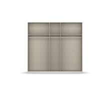 Drehtürenschrank >Modesty < in Kristallweißglas / alpinweiß - 226x210x54 (BxHxT)