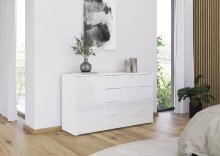 Sideboard >Modesty < in Kristallweißglas /...