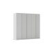 Drehtürenschrank >Modesty< in seidengrau aus Holzwerkstoff - 226x210x54 (BxHxT)
