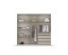 Drehtürenschrank >Modesty< in seidengrau aus Holzwerkstoff - 226x210x54 (BxHxT)