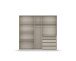 Drehtürenschrank >Modesty< in seidengrau aus Holzwerkstoff - 226x210x54 (BxHxT)