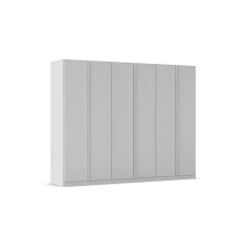 Drehtürenschrank >Modesty< in seidengrau aus Holzwerkstoff - 271x210x54 (BxHxT)