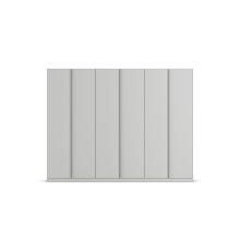 Drehtürenschrank >Modesty< in seidengrau aus Holzwerkstoff - 271x210x54 (BxHxT)
