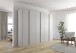 Drehtürenschrank >Monostar< in seidengrau aus Holzwerkstoff - 271x210x54 (BxHxT)